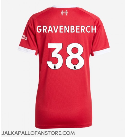Liverpool Ryan Gravenberch #38 Kotipaita Naisten 2025-26 Lyhythihainen Liverpool Ryan Gravenberch #38 Kotipaita Naisten 2025-26 Lyhythihainen